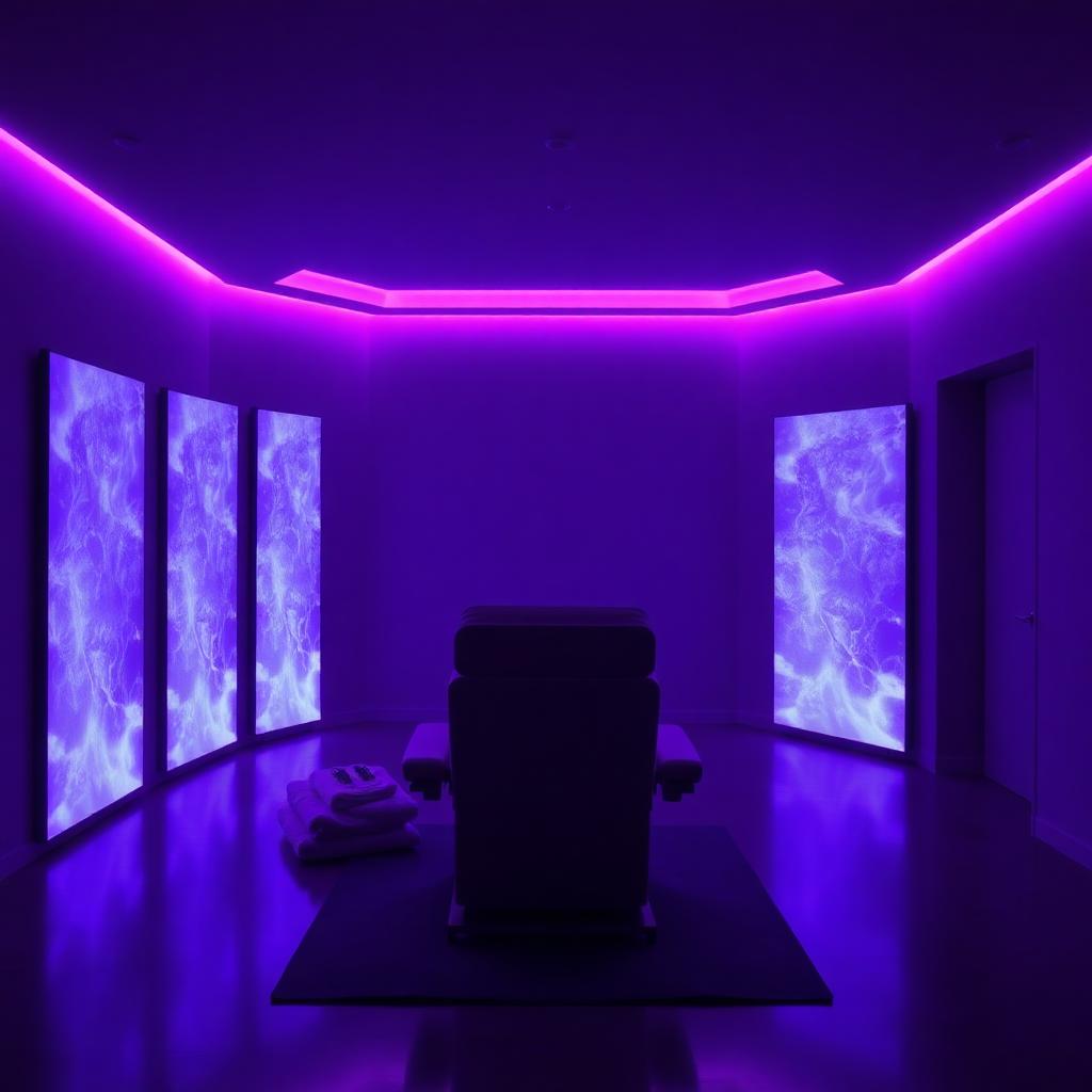 Rolig Energy Enhancement System-rom med lyspaneler